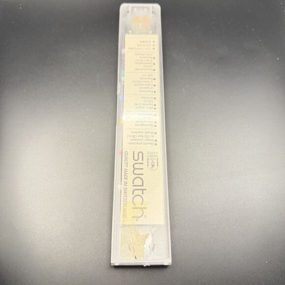 Swatch AMORE Quartz Swiss Made Clear Plastic Analog Wristwatch w/ Box Papers